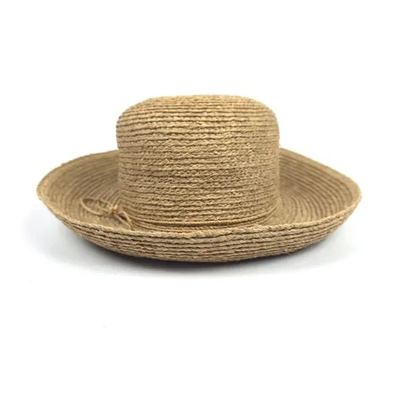NEW Helen Kaminski Provence 12 Packable Raffia Hat Nougat Resort Minimal Boho - Picture 1 of 8